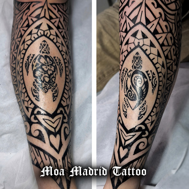 Tatuajes maoríes de tortugas