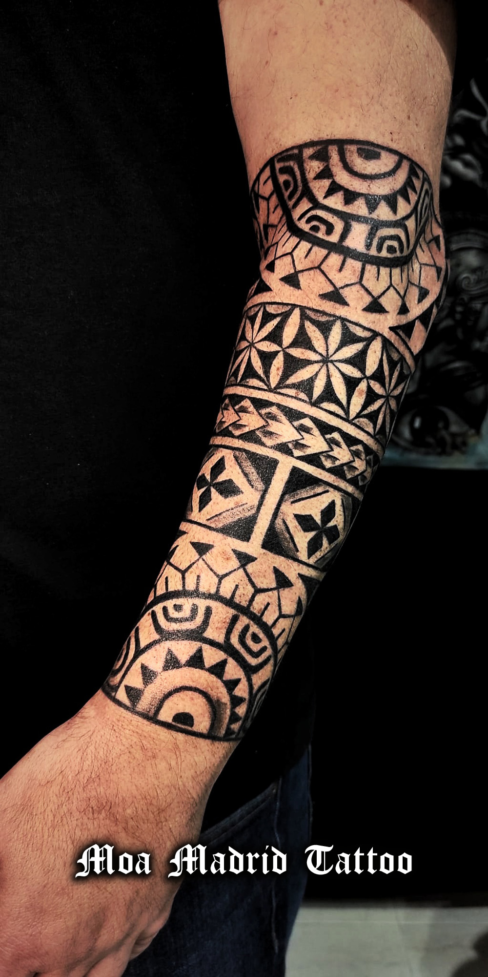 Tatuaje samoano fusión de estilos