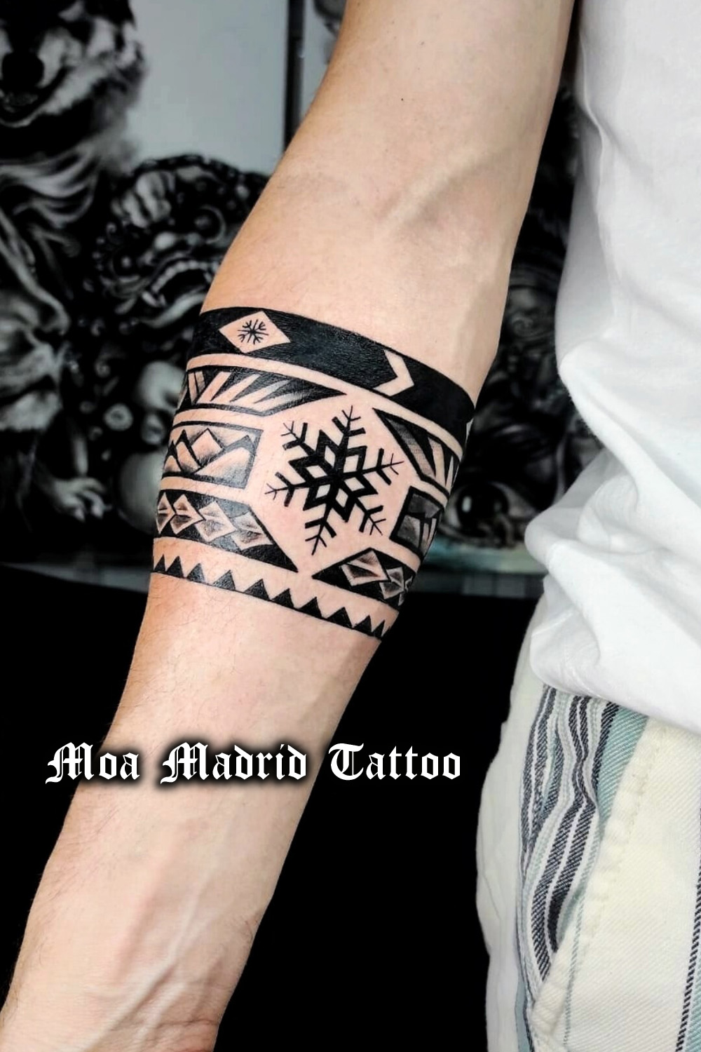 Brazalete samoano con estrella nieve